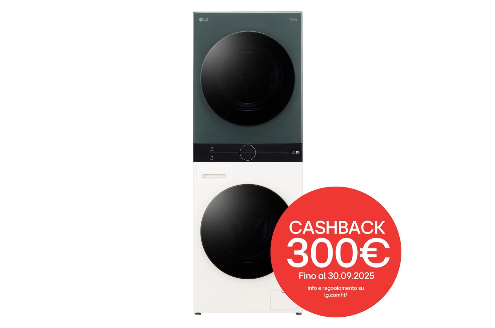 Foto frontale WashTower WT1210EGF con Cashback